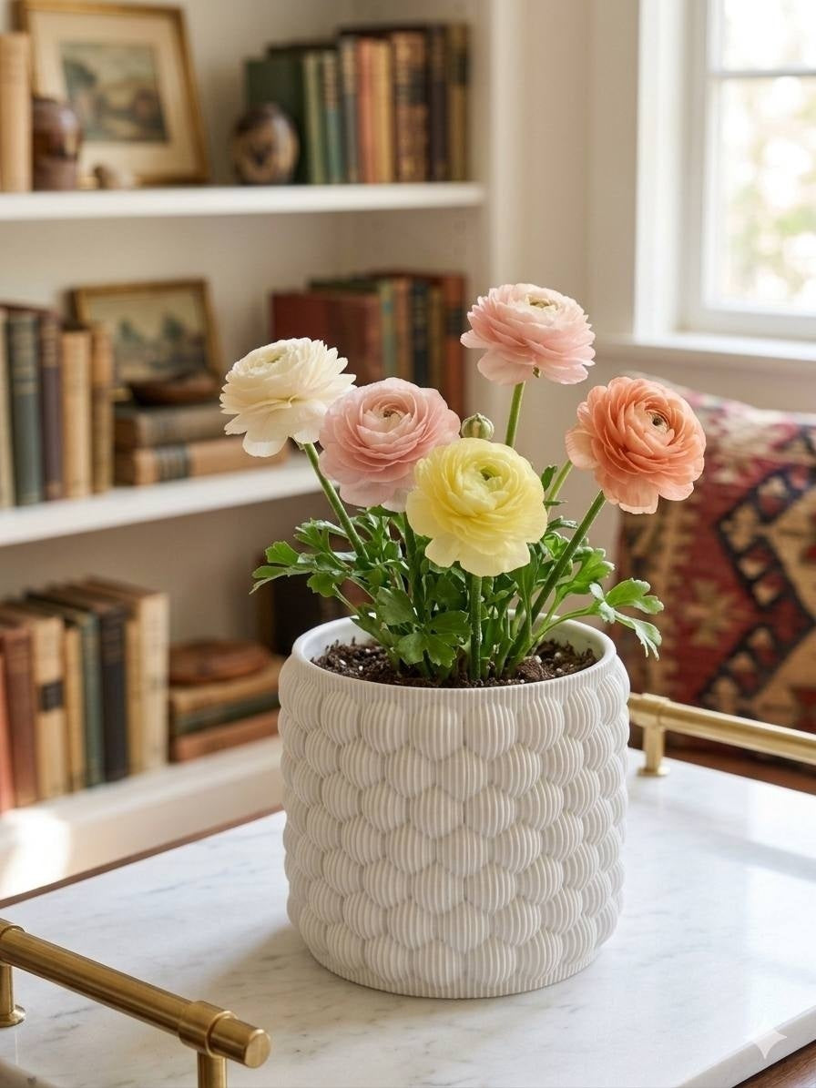 Кашпо для дома, для балкона Современная декоративная ваза Bubble Vase — эффект «пузырей» для стильного интерьера , пластик