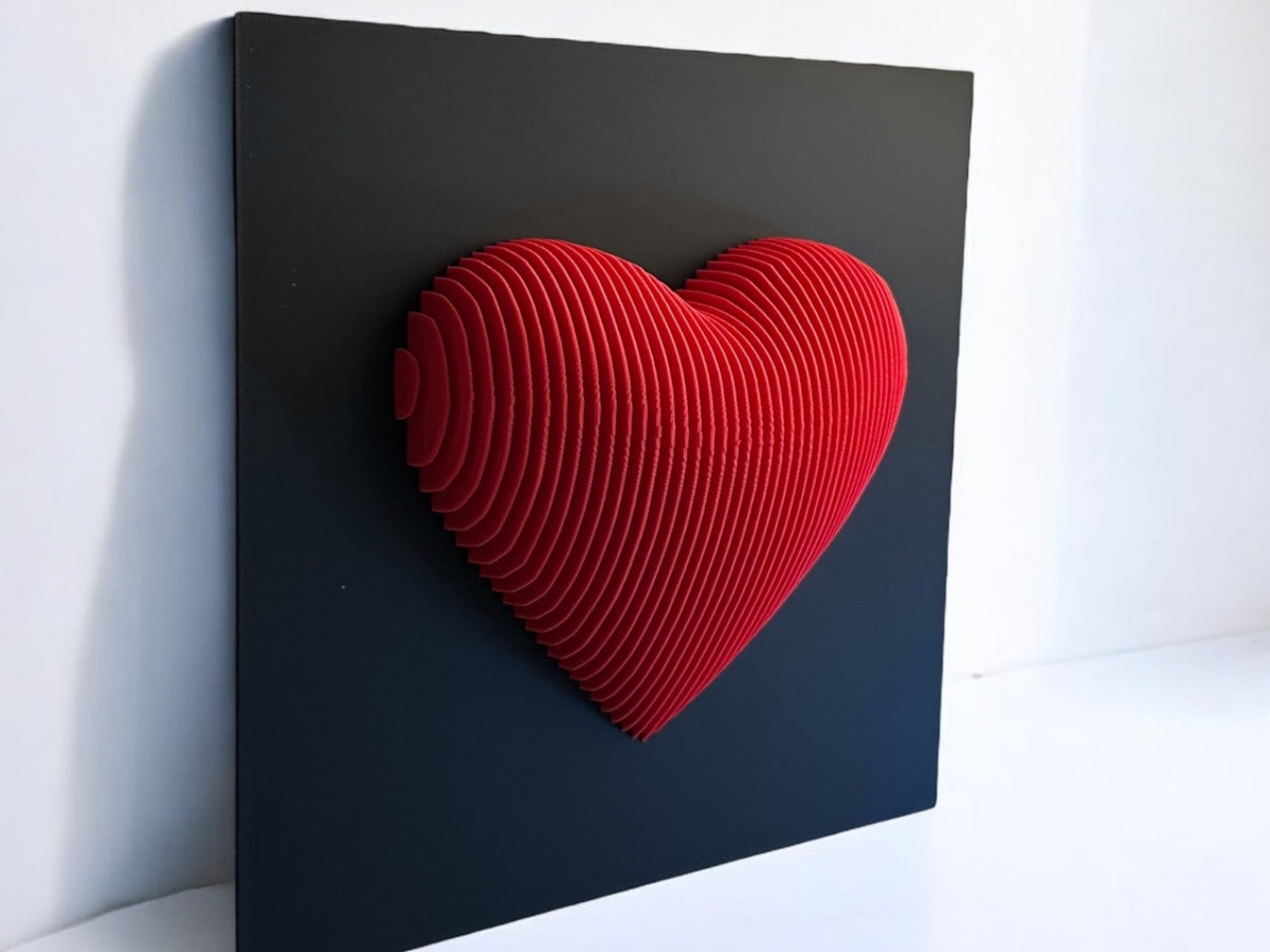 3D-картина Объёмное сердце без рамы 18x18 см
