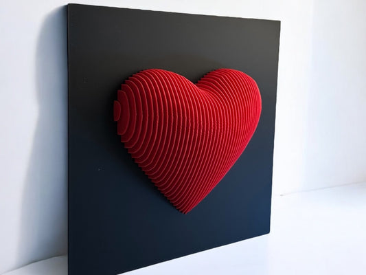 3D-картина «Объёмное сердце», 18x18 см, без рамы