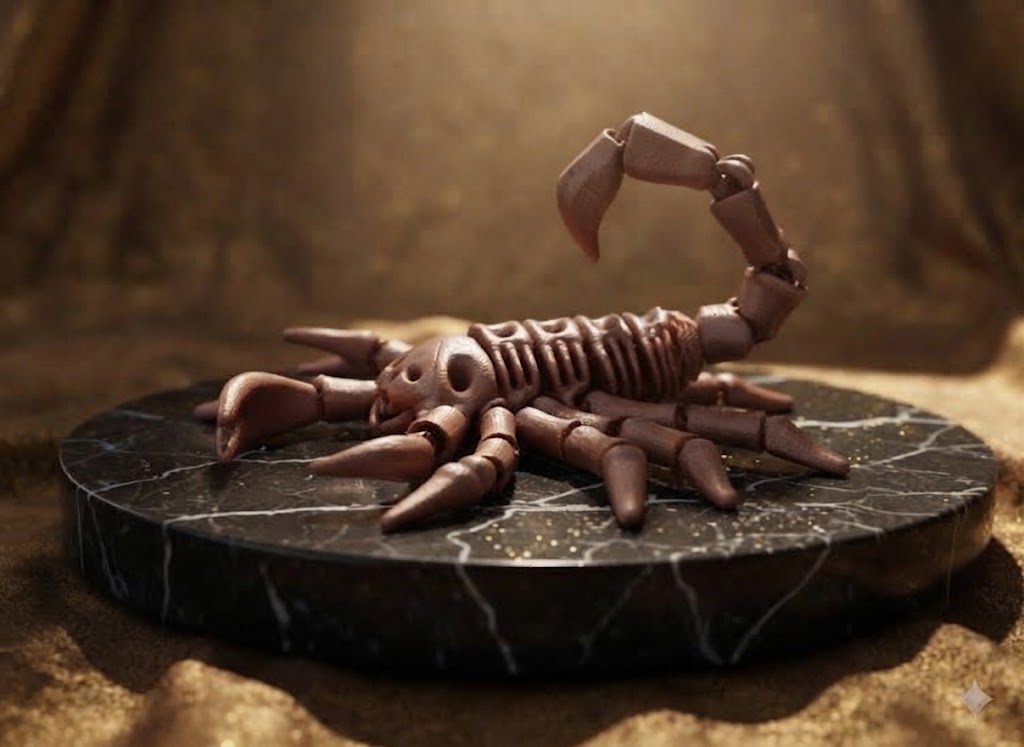 Подвижная игрушка Скорпион коричневый